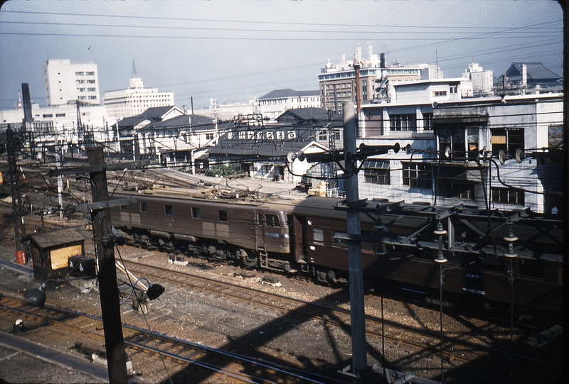 100191: Kyoto Japan Scene including Electric Loco Photo W M Langford