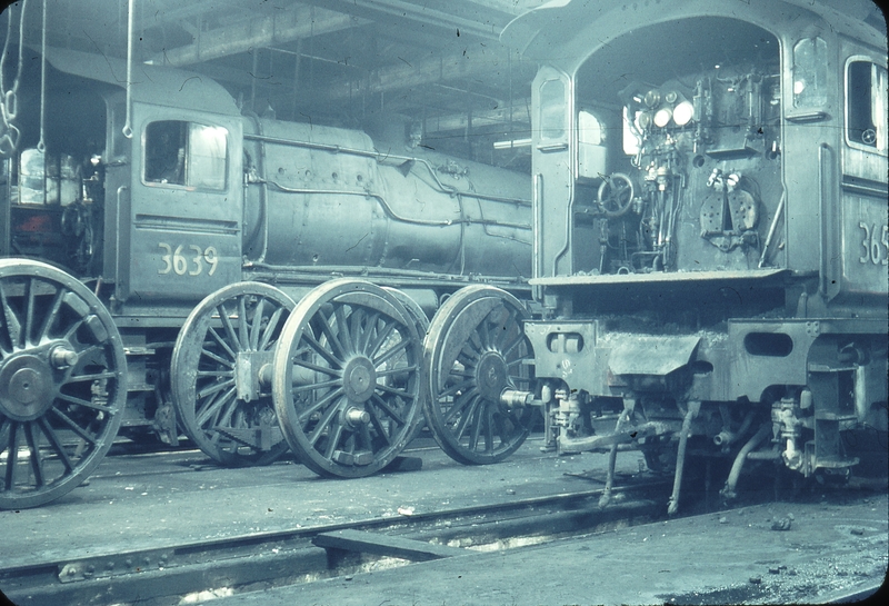 101493: Bathurst Locomotive Depot 3639 and 3654 under repair