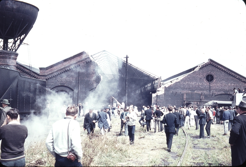 105438: North Melbourne Locomotive Depot K 188 demolition in progress