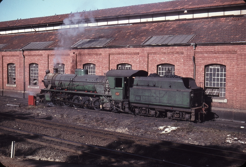 107246: East Perth Locomotive Depot Down Light Engine W 919