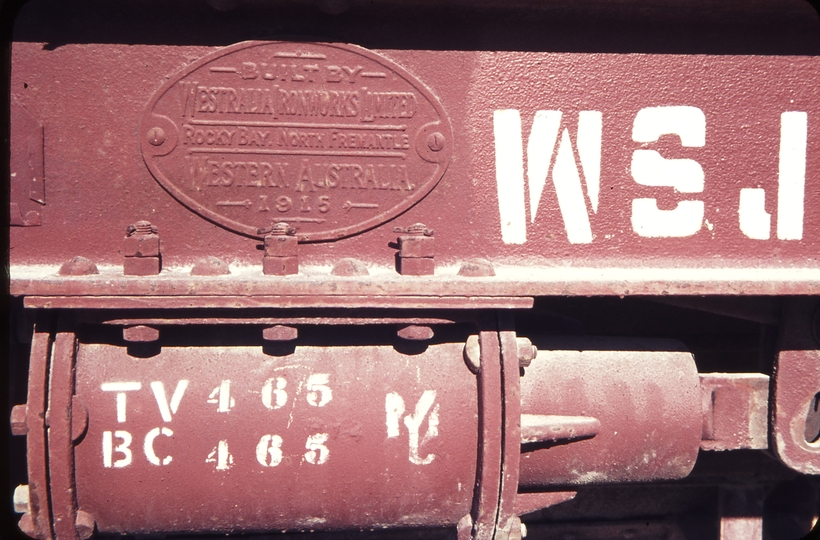 107576: Kenwick Ballast Siding Westralia Ironworks Makers Plate on ex CR WSJ Wagon