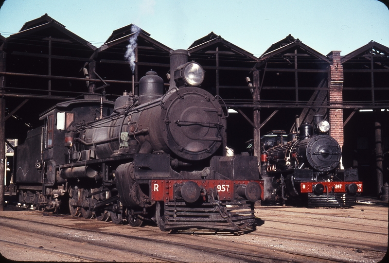 108165: Rockhampton Locomotive Depot C17 957 and C17 247