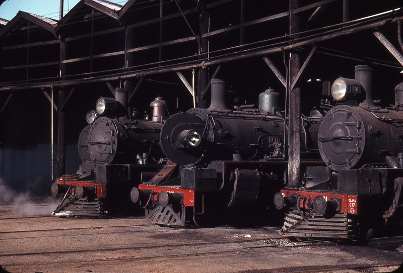 108167: Rockhampton Locomotive Depot C17 791 BB18 1013 and C17 998