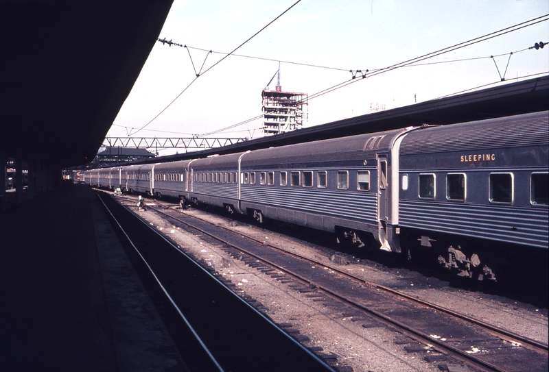 110085: Sydney Central Up Southern Aurora ROA Cars in consist replacing JS Cars damaged in Violet Town Collision Feb 1969