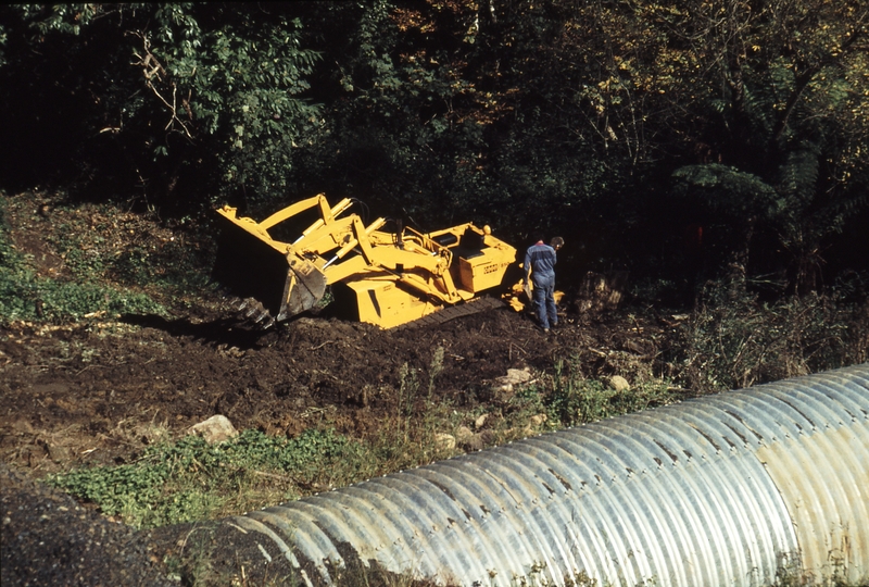 114391: Belgrave Traxcavator bogged near Multiplate Culvert Extension