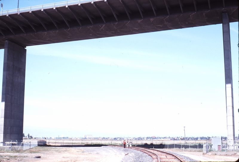 115054: Webb Dock Rail Link Near Westgate Bridge Looking away from Melbourne