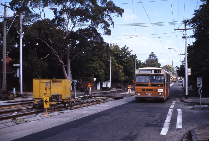 115353: Burke Road at Sackville Street Tram Replacement Bus Approaching Looking South