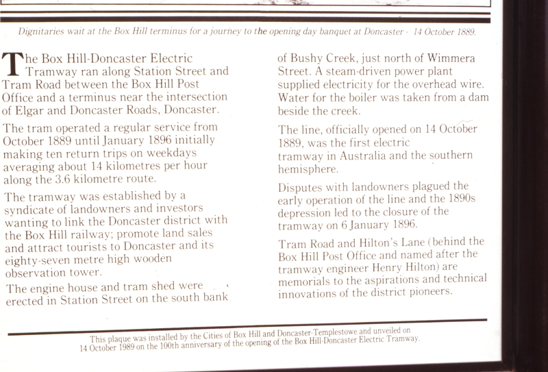 117100: Box Hill Doncaster Tramway Notice