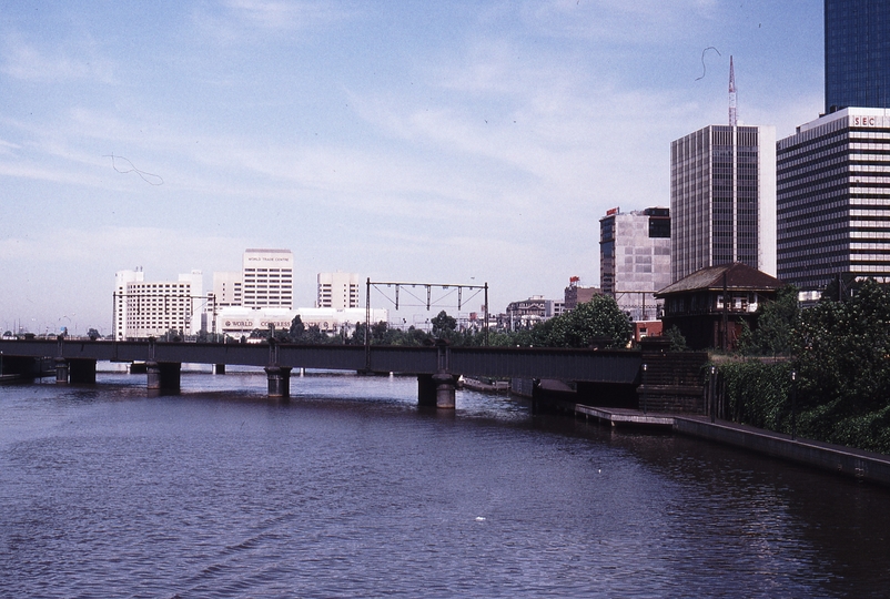 118771: Yarra River Bridge Port Melbourne and St Kilda Lines Looking downstream from Princes Bridge
