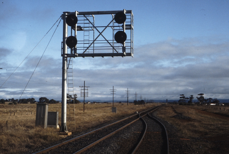 118882: Rockbank down end Home Departure Signals Looking towards Ballarat