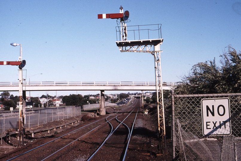 119362: North Geelong Looking towards Geelong Down Home Signals on Posts 33 and 34