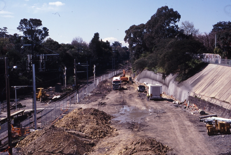 121968: Camberwell Stabling Sidings Construction Looking towards Box Hill from Footbridge