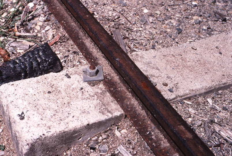 122144: Bogong Tramway Penstock Terminus Fixing on Concrete Sleeper