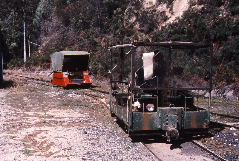 122153: Bogong Tramway Penstock Terminus Battery Electric Personnel Carrier and Simplex Locomotive