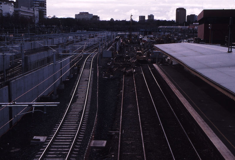 122496: Flinders Street Platform 12 looking East Federation Square works in progress