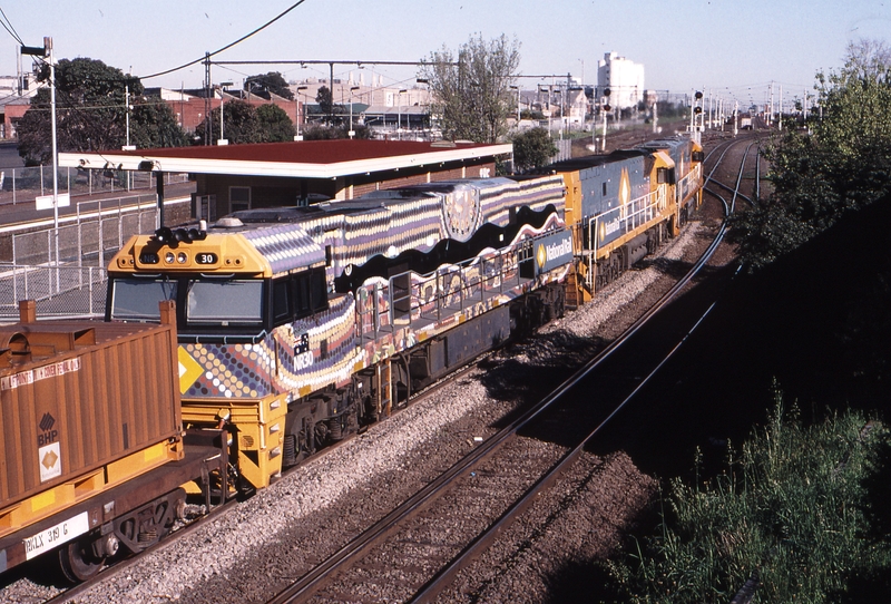 122608: West Footscray Junction 9821 Steel Train to Adelaide NR 92 NR 51 NR 30