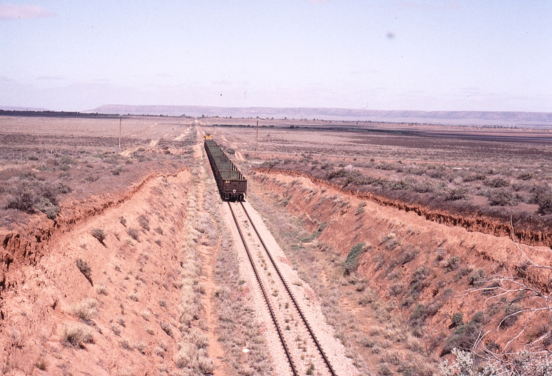 122819: Whyalla Line km 99 Southbound Steel Empty NR 82