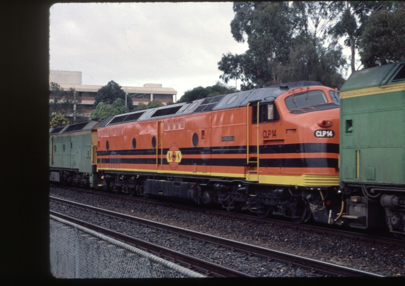 123890: Mile End Yard opposite Adelaide Rail Passenger Terminal (CLF 6), CLP 14 (ALF 23), shunting MP9 SCT Train