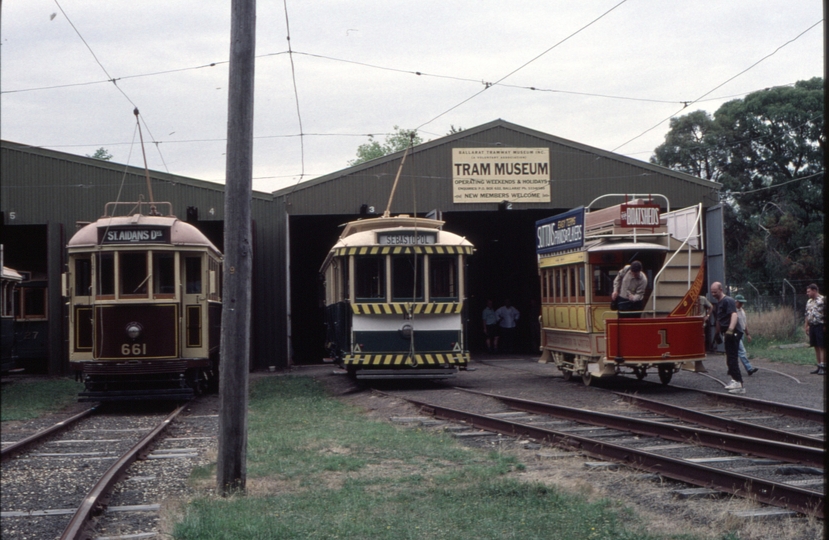 124505: Ballarat Tramway Museum W3 661 No 13 Horse Car No 1