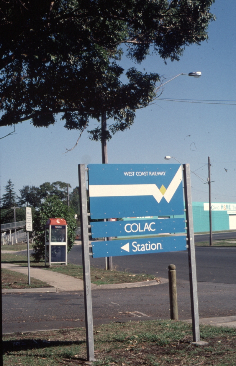 124734: Colac West Coast Rail Station Entry Sign