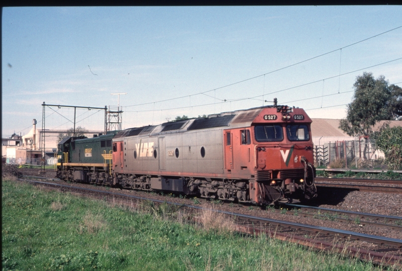 124958: Middle Footscray (up side), km 6 Down freight Australia Light Engines G 527 X 40