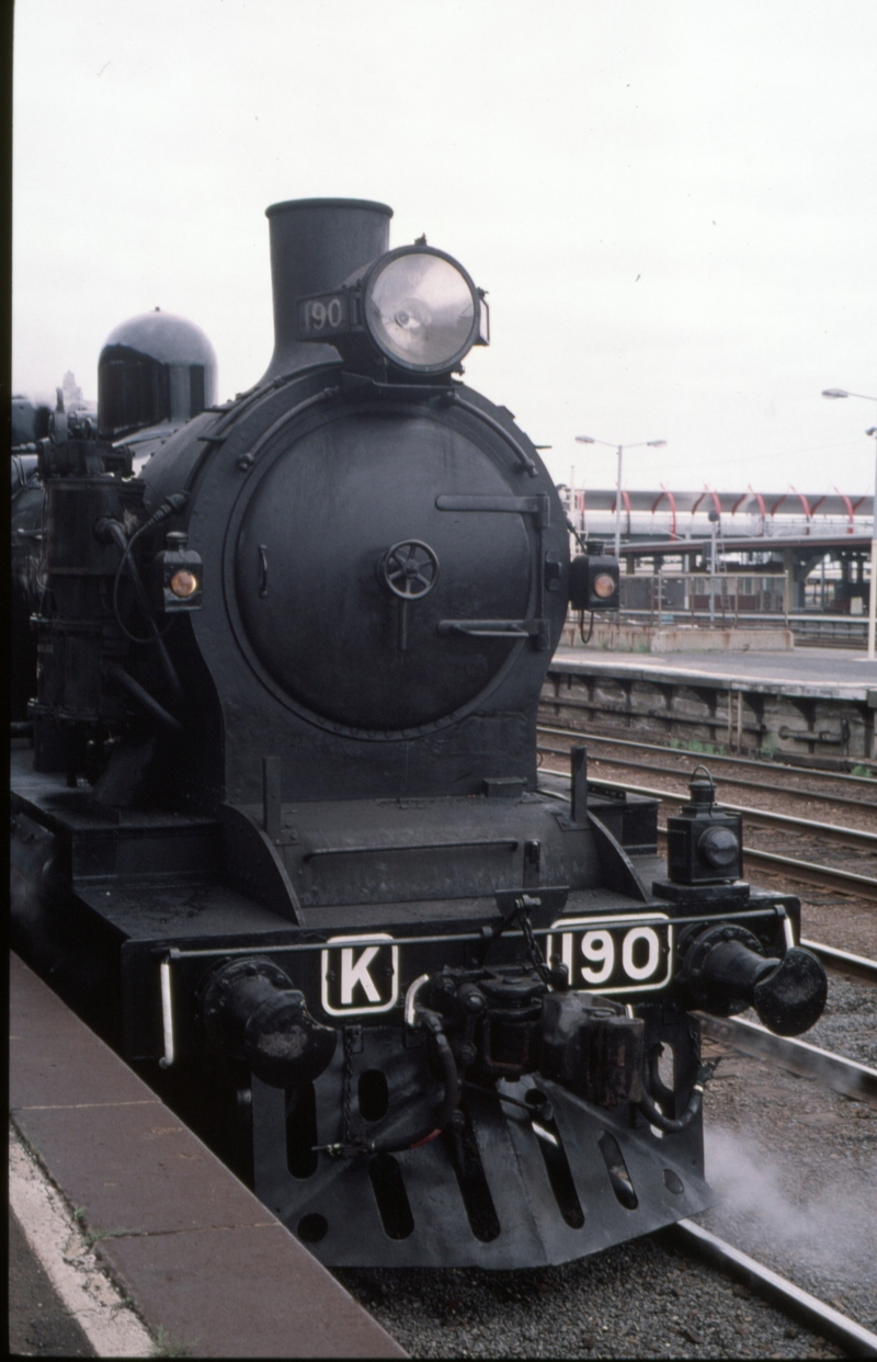 125974: Spencer Street Platform 2 K 190 leading 8191 Down SteamRail Special
