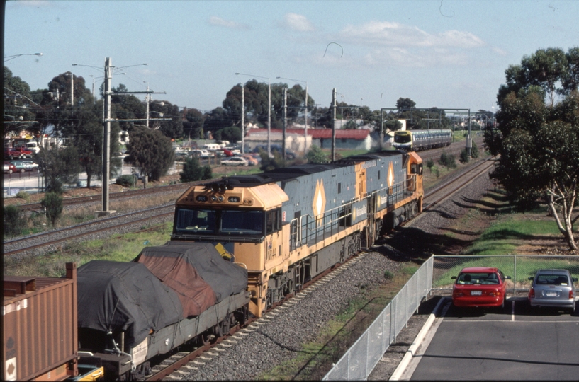 126549: Laverton 9821 Down Steel Train NR 79 NR 44