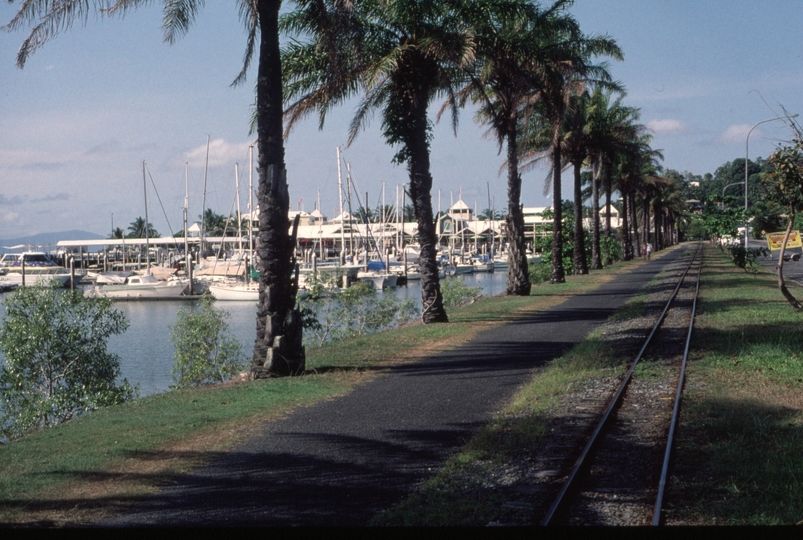 126983: Port Douglas Marina viewed from rear of outbound train