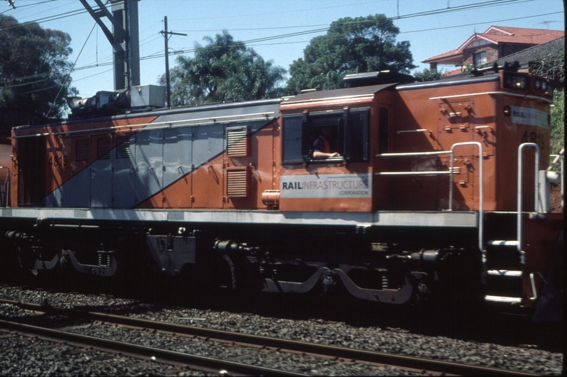 127392: Campsie (down side), Down Rail Infrastructure Corporation Rail Inspection Train 4819