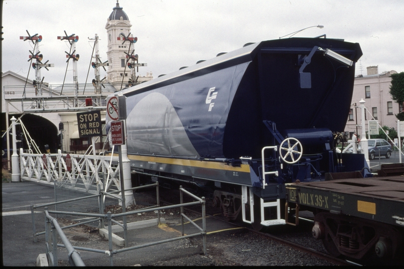 128191: Ballarat CFCLA Grain Wagon in consist Up Workshops'  Train