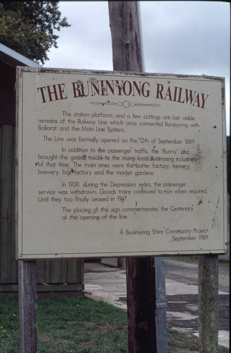 128481: Buninyong Commemorative Sign