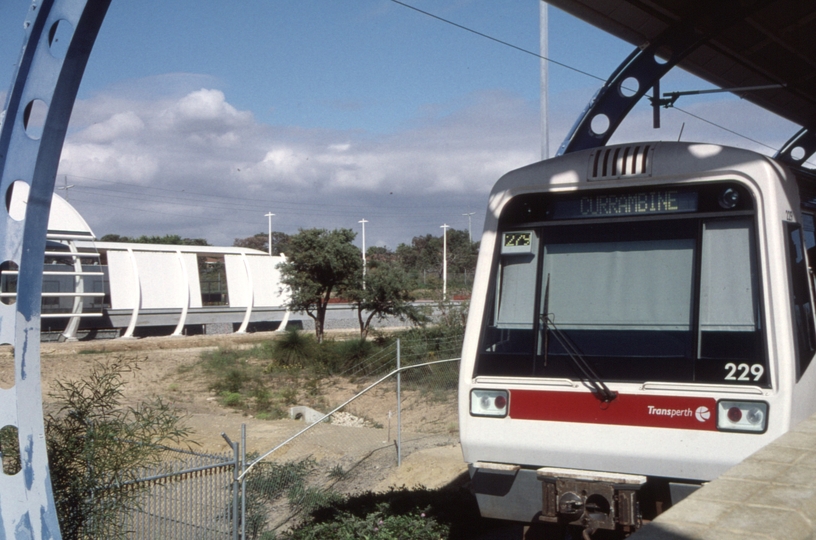 128979: Currambine AEA 229 trailing Suburban to Perth Replacement station in background