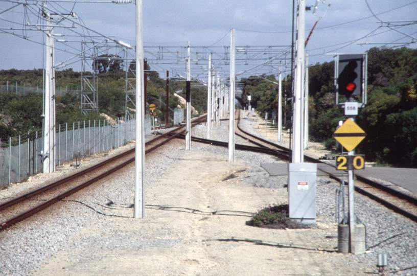128981: Currambine looking towards Perth Temporary junction to replacement station in background