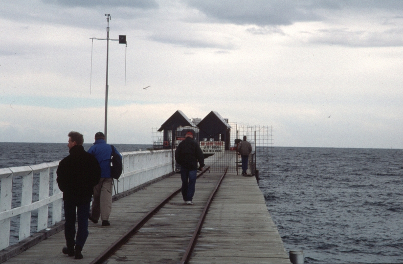 129119: Busselton Jetty beyond limit of rail opeartions looking away from shore