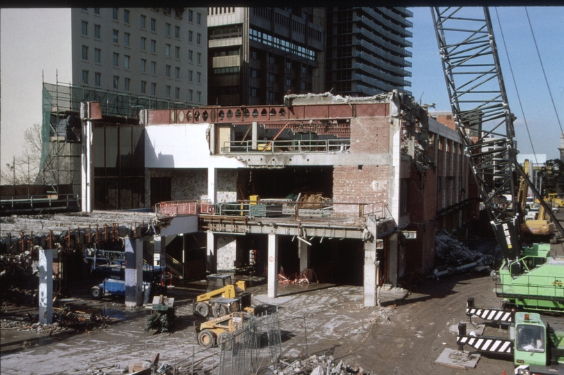 129761: Spencer Street Demolition of 1962 Station Building in progress