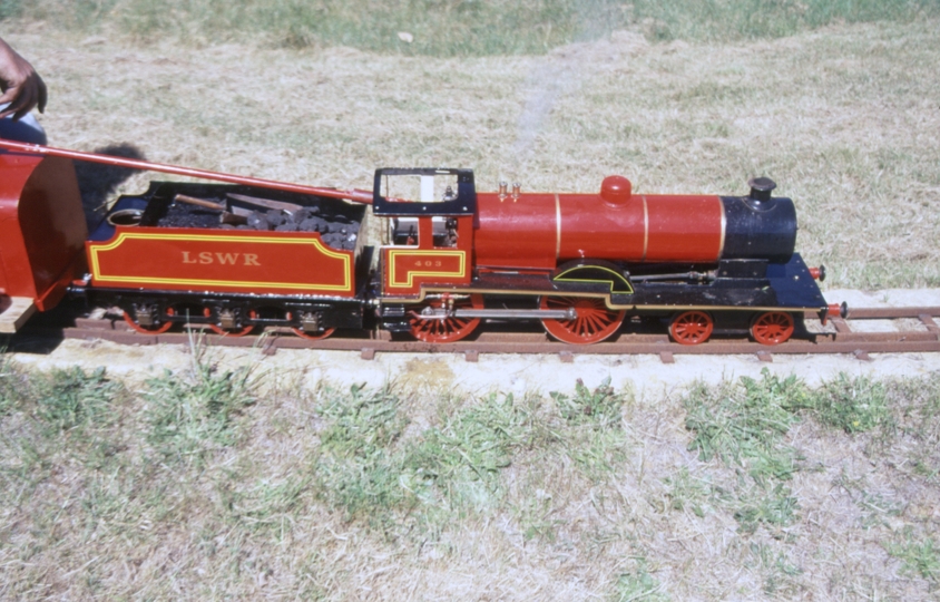 130075: Lake Goldsmith Light Engine 127 mm gauge model of LSWR No 402 4-4-0