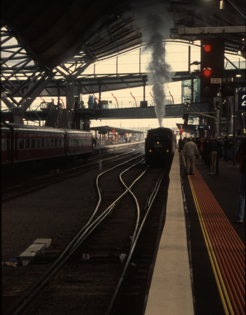 130951: Southern Cross Platform K 190 detached from Empty Cars to form Steamrail Special