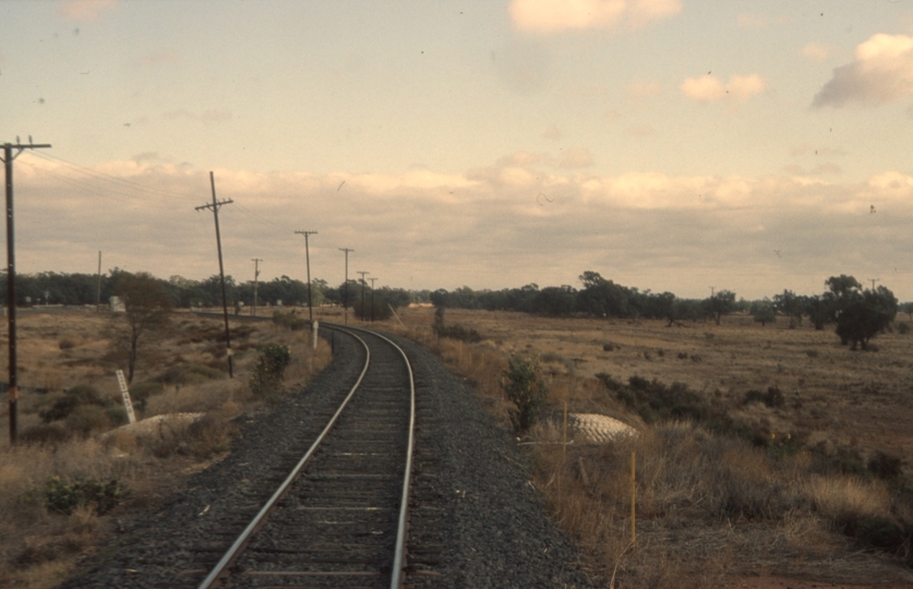 131042: Nyngan Junction Bourke Line straight ahead and Cobar Line to left