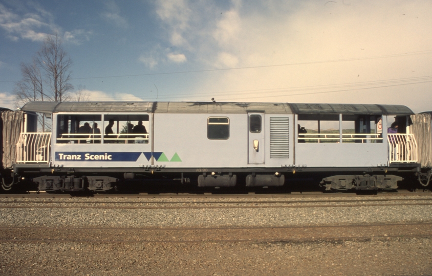 131432: Springfield Observation Van AG 90 in consist 'Tranz Alpine' to Greymouth