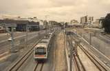 132947: Perth Milligan Street Footbridge looking East  Suburban to Fremantle 4-car 'A' Set 233 leading