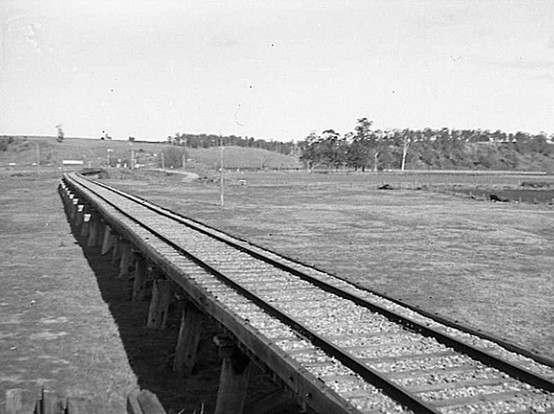 133645: Orbost Section of Snowy River Trestle immediately adjacent to yard looking towards Bairnsdale
