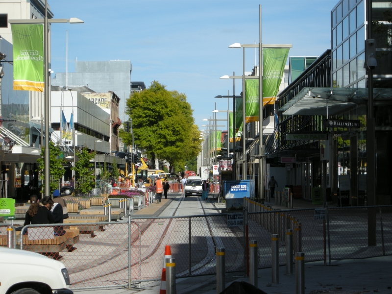 136076: Christchurch High Street Tramway Extension under construction