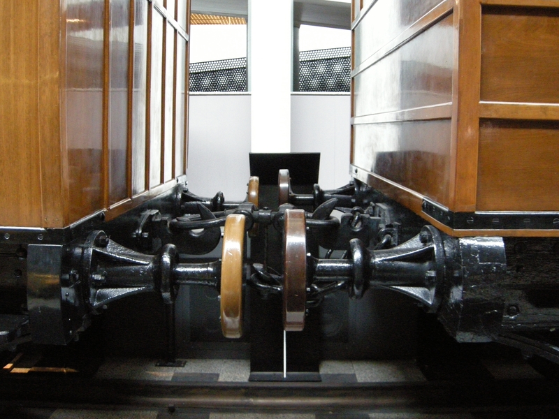 136200: Powerhouse Museum Drawgear between 1855 NSW First and Second Class Carriages