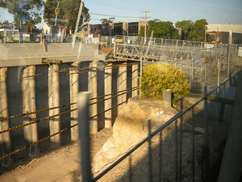 136360: Nunawading Grade Separation Works from Down Train