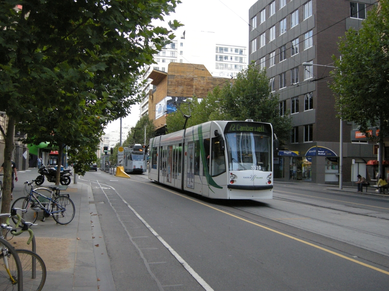 136418: Swanston Street at Latrobe Street Route 8 to Toorak and Route 72 to Camberwell Z3 211 D1 3519