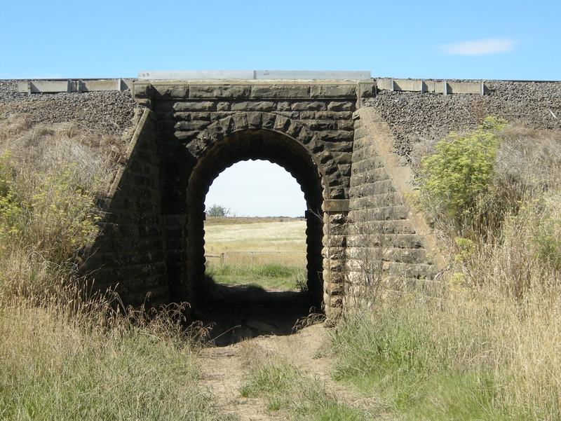 136432: km 52.5 Bendigo Line Stone Occupation Underpass viewed from South Side