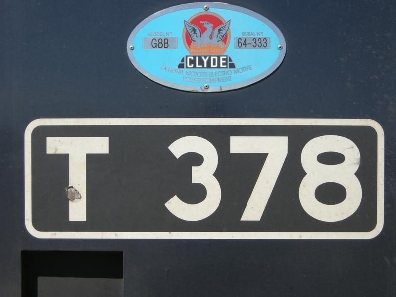 136483: Maryborough Number and maker's plates on T 378