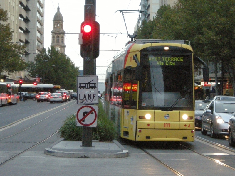 136765: King William Street at Rundle Street to West Terrace Flexity 111