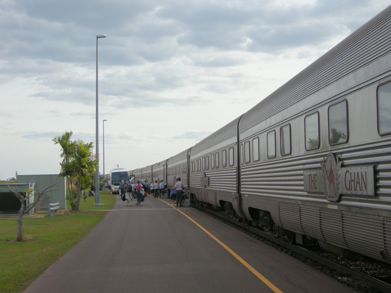 137041: Darwin Berrimah Northbound Ghan Platform Scene looking towards East Arm