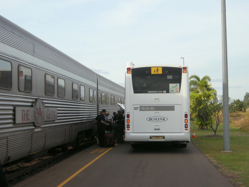 137042: Darwin Berrimah Northbound Ghan Platform Scene Looking South